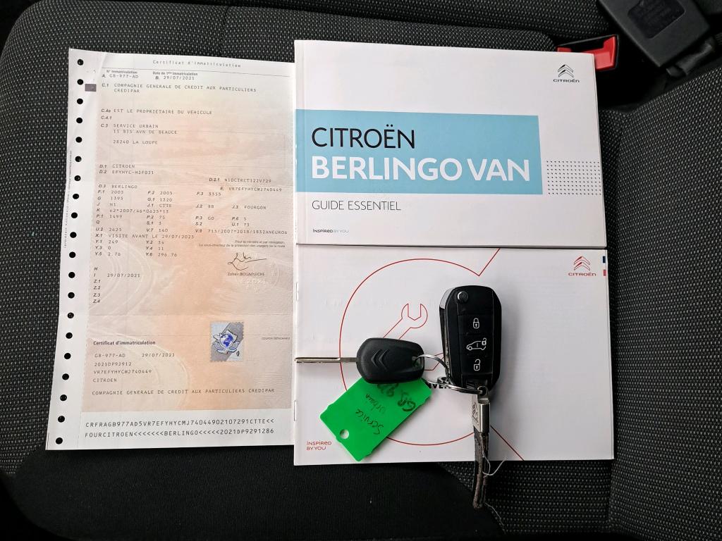 Citroen BERLINGO VAN M 650 BLUEHDI 100 S&S BVM5 CLUB 2021