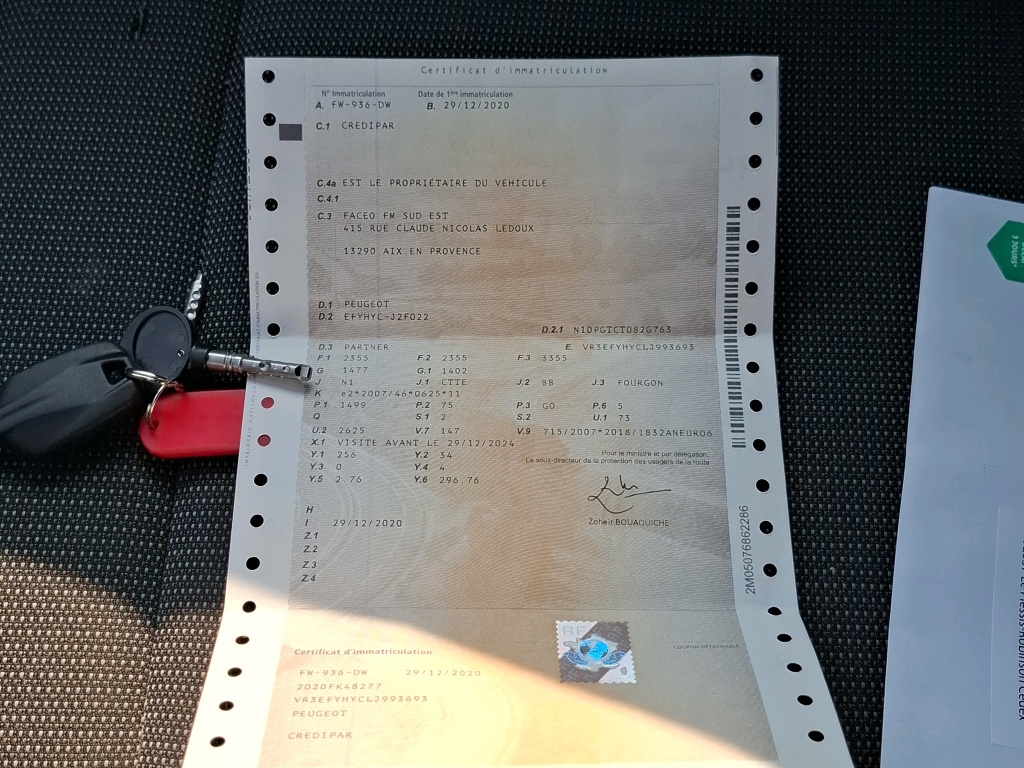Peugeot PARTNER FOURGON LONG 950 KG BLUEHDI 100 S&S BVM5 PREMIUM 2020