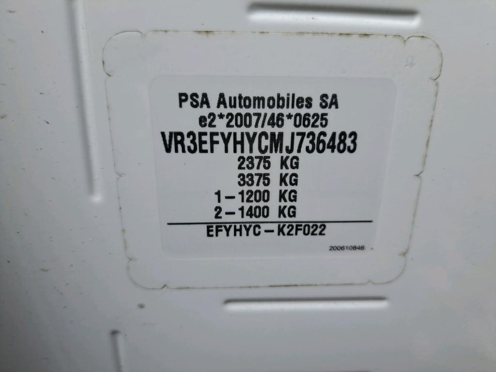 Peugeot PARTNER FOURGON LONG 950 KG BLUEHDI 100 S&S BVM5 ASPHALT 2021