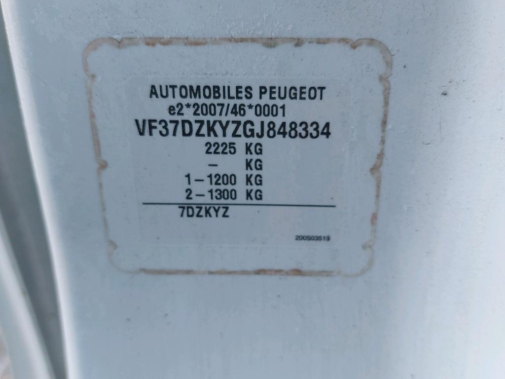 Peugeot PARTNER FOURGON ELECTRIC STANDARD PREMIUM AVEC BATTERIE 2017