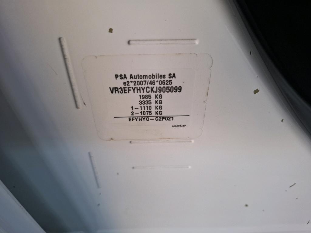 Peugeot PARTNER FOURGON STANDARD 650 KG BLUEHDI 100 S&S BVM5 PREMIUM 2020