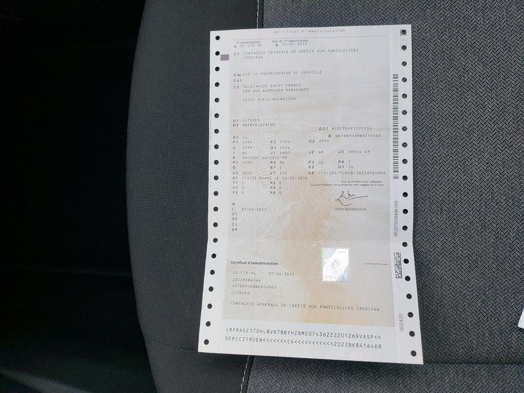 Citroen C4 SOCIETE BLUEHDI 130 S&S EAT8 FEEL NAV BUSINESS R 2022