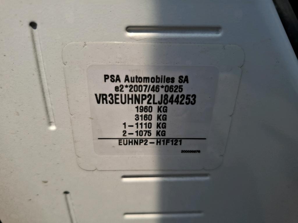 Peugeot PARTNER FOURGON STANDARD 650 KG PURETECH 110 S&S BVM6 PREMIUM 2020