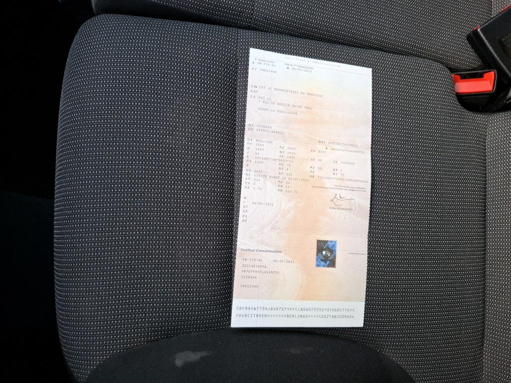 Citroen BERLINGO VAN M 650 BLUEHDI 100 S&S BVM5 DRIVER 2021