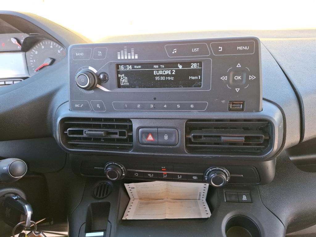 Peugeot PARTNER FOURGON STANDARD 650 KG BLUEHDI 100 S&S BVM5 PREMIUM 2021