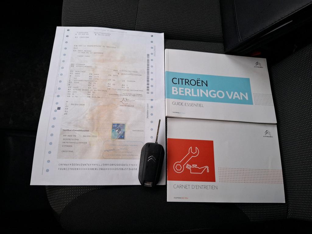 Citroen BERLINGO VAN M 650 BLUEHDI 100 S&S BVM5 CLUB 2020