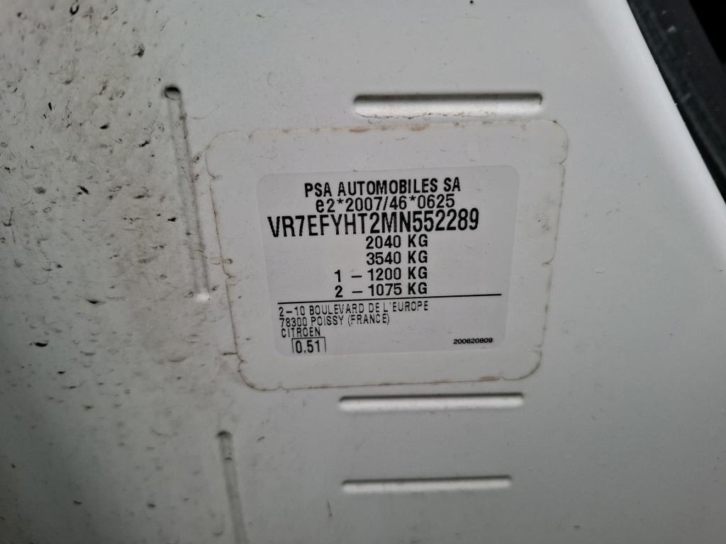 Citroen BERLINGO VAN M 650 BLUEHDI 100 S&S BVM6 DRIVER 2021
