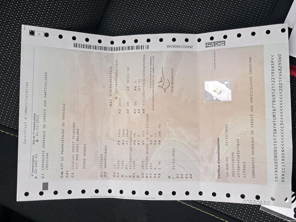 Citroen C3 SOCIETE BLUEHDI 100 S&S BVM6 FEEL NAV 2021