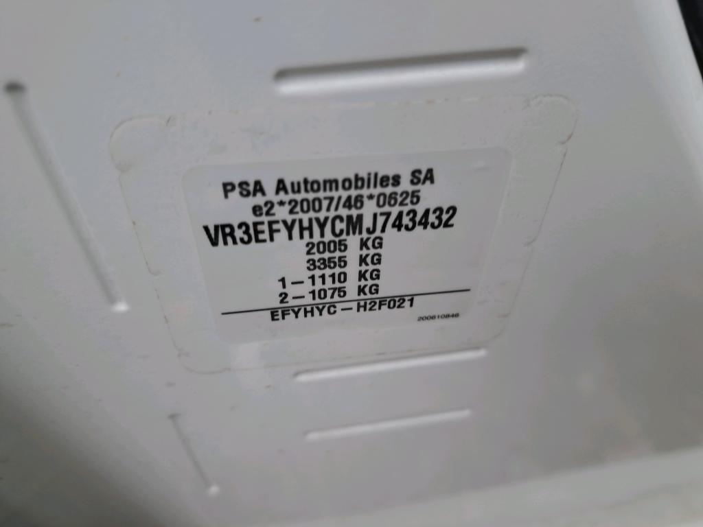 Peugeot PARTNER FOURGON STANDARD 650 KG BLUEHDI 100 S&S BVM5 ASPHALT 2021