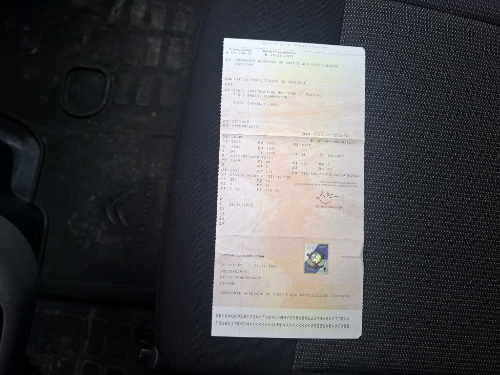 Citroen JUMPY FGN M BLUEHDI 120 S&S BVM6 DRIVER 2022