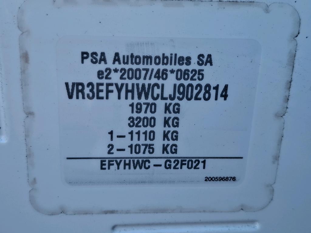 Peugeot PARTNER FOURGON STANDARD 650 KG BLUEHDI 75 BVM5 PREMIUM 2020