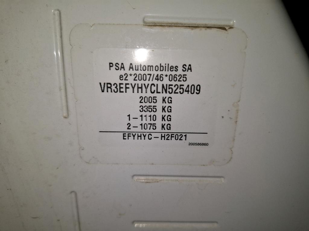 Peugeot PARTNER FOURGON STANDARD 650 KG BLUEHDI 100 S&S BVM5 PREMIUM 2020