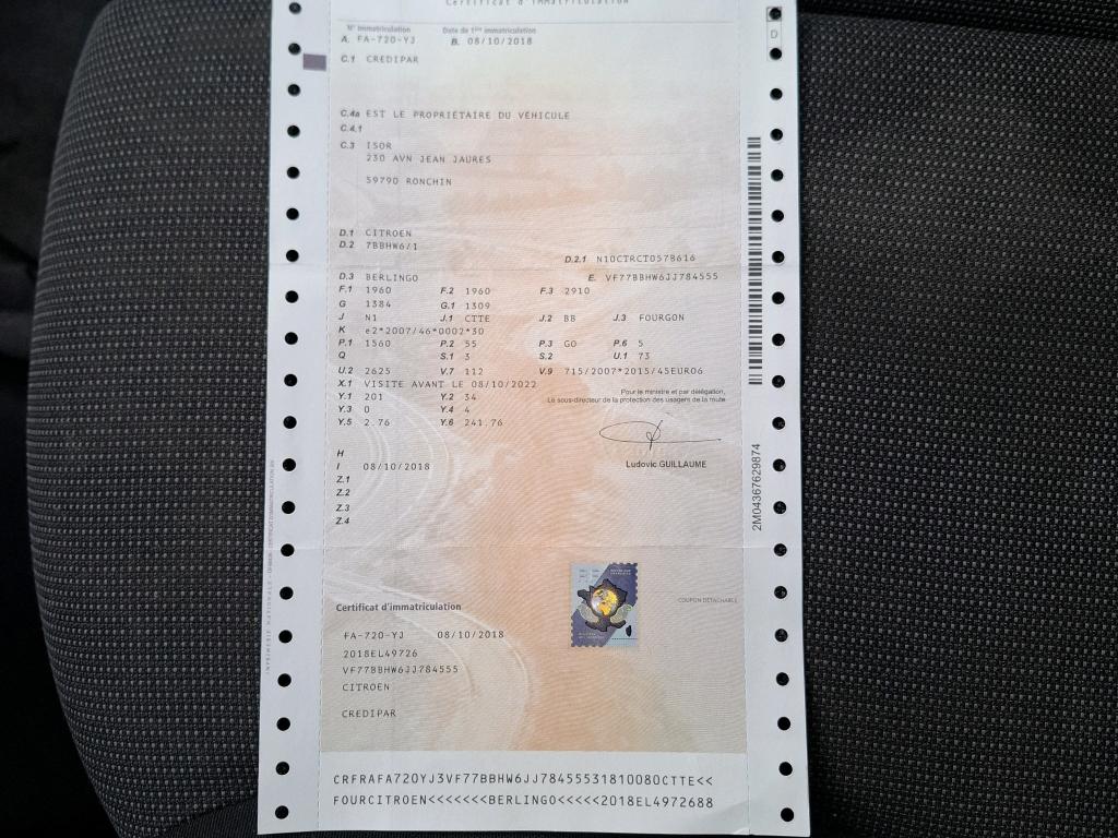 Citroen BERLINGO M BLUEHDI 75 CLUB 2018