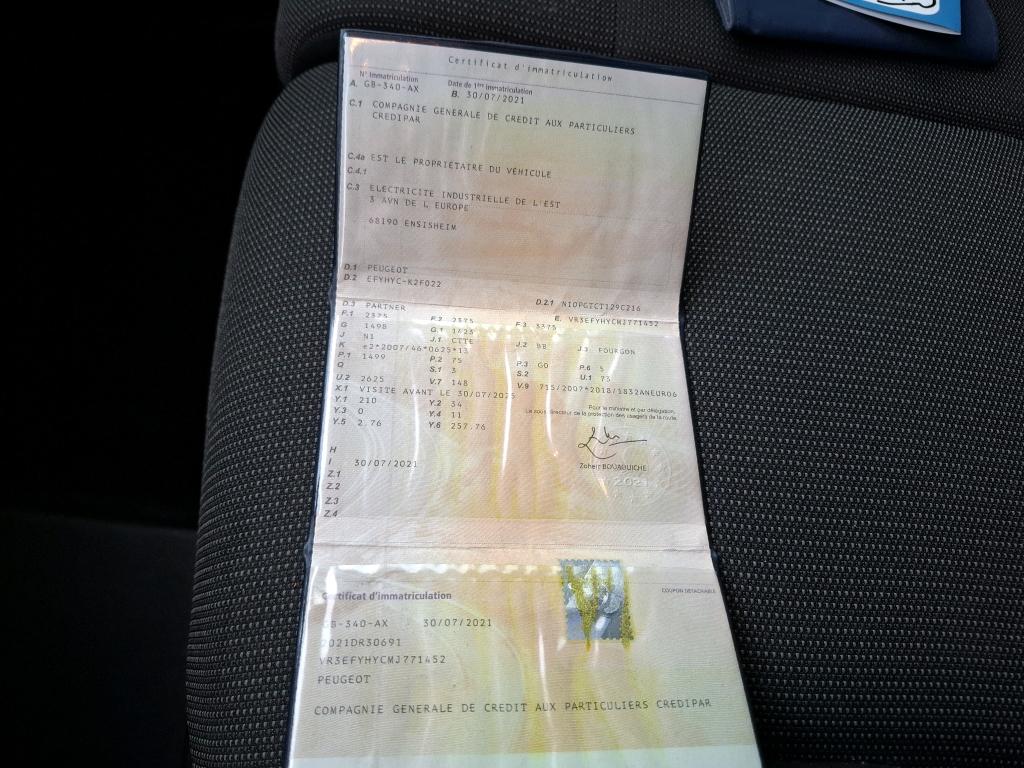 Peugeot PARTNER FOURGON LONG 950 KG BLUEHDI 100 S&S BVM5 ASPHALT 2021