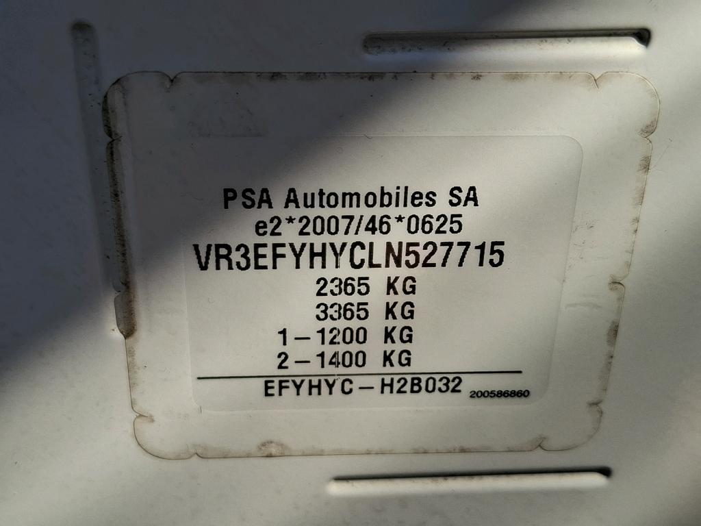 Peugeot PARTNER FOURGON STANDARD 1000 KG BLUEHDI 100 S&S BVM5 GRIP 2020