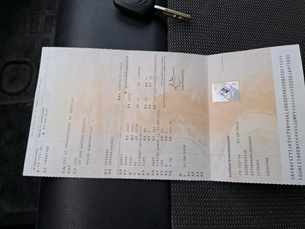 Citroen JUMPY FGN M BLUEHDI 120 S&S BVM6 DRIVER 300 NM 2020
