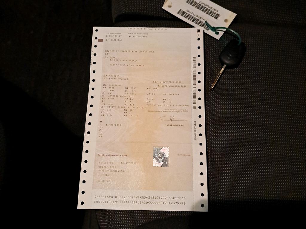 Citroen BERLINGO VAN M 650 BLUEHDI 75 BVM5 CLUB 2019