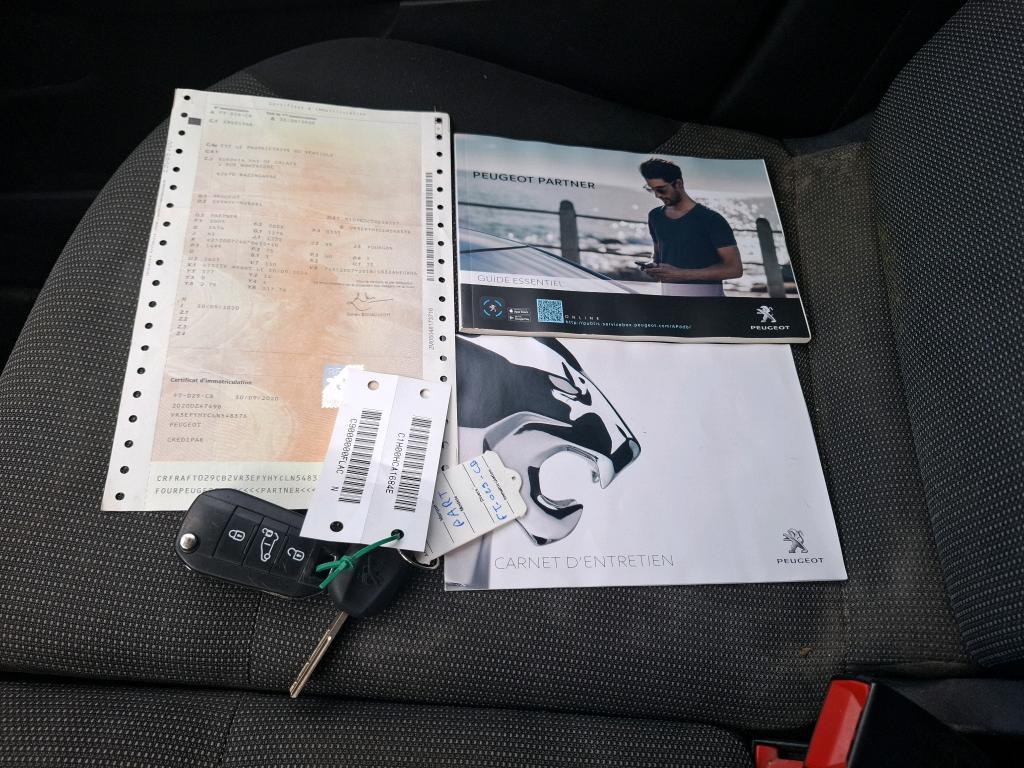 Peugeot PARTNER FOURGON STANDARD 650 KG BLUEHDI 100 S&S BVM5 PREMIUM 2020