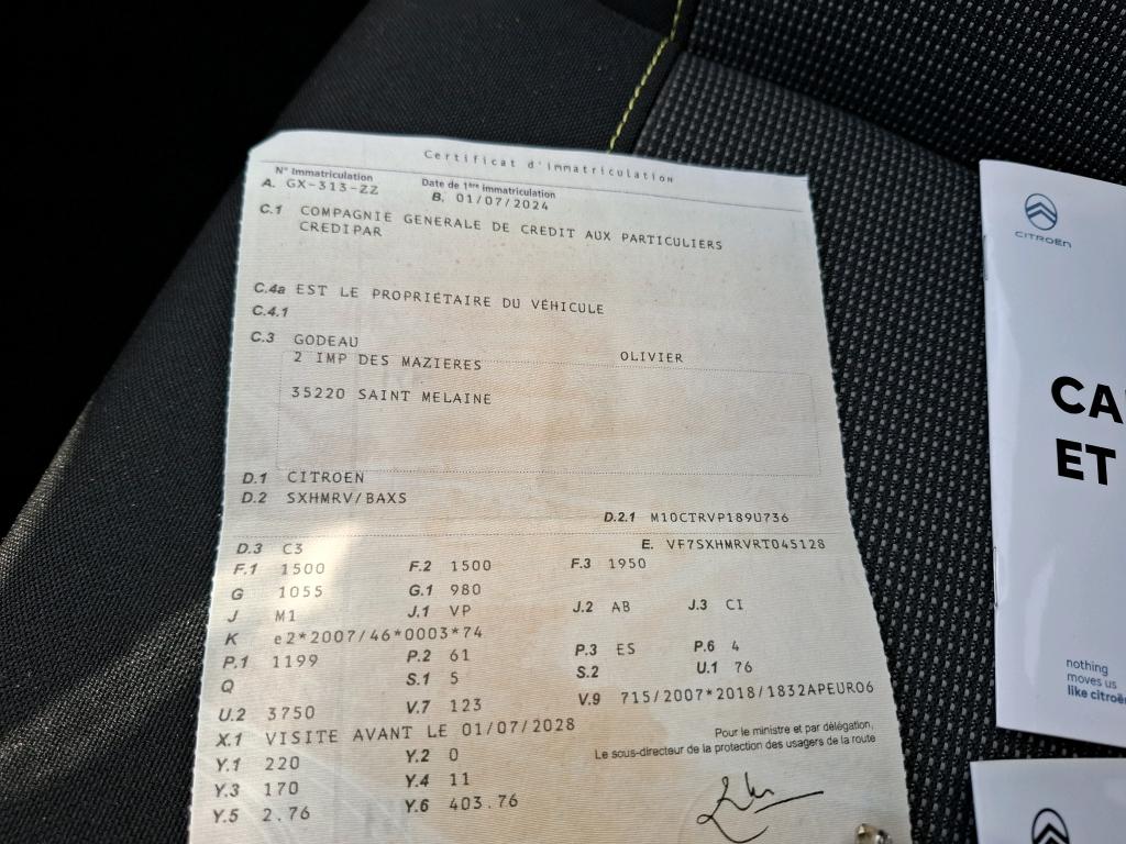 Citroen C3 PureTech 83 ch BVM5 You 2024
