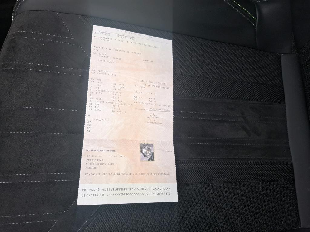 Peugeot 308 PureTech 130ch S&S EAT8 GT 2022