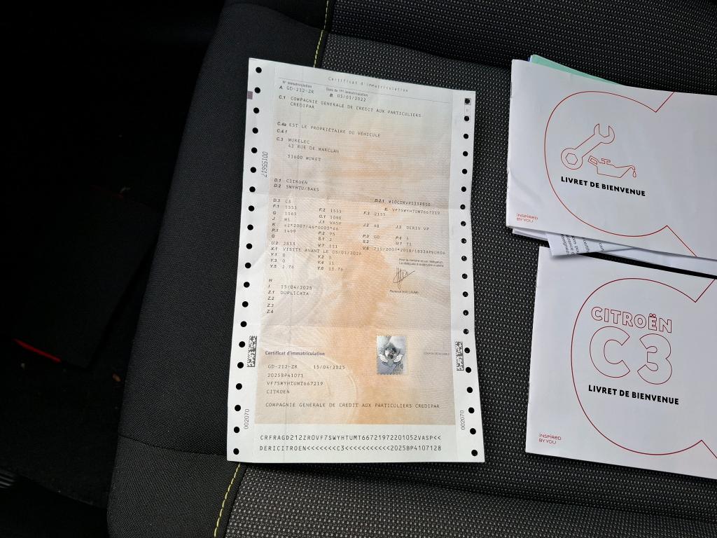 Citroen C3 SOCIETE BLUEHDI 100 S&S BVM6 FEEL BUSINESS R 2022