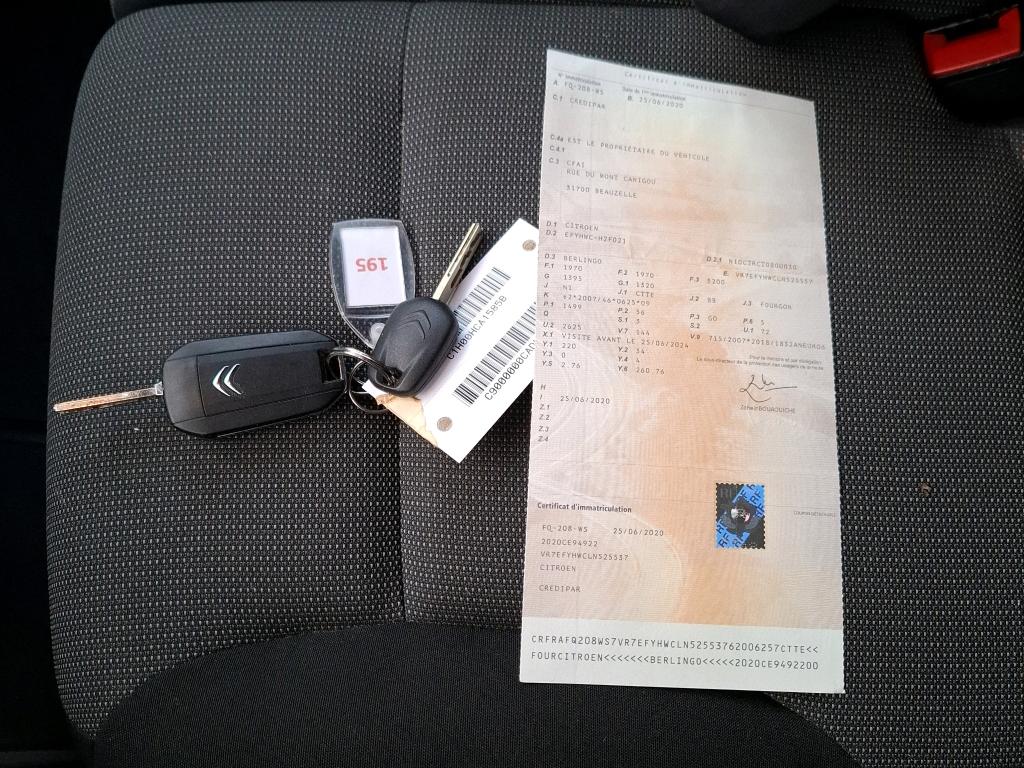 Citroen BERLINGO VAN M 650 BLUEHDI 75 S&S BVM5 CLUB 2020