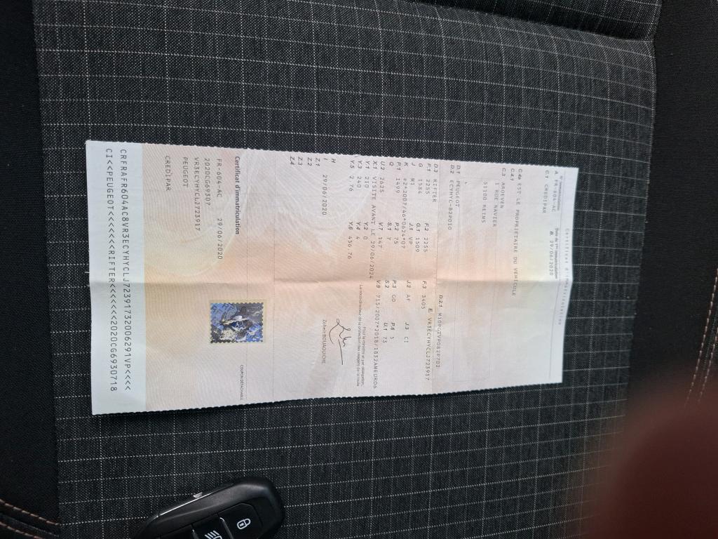 Peugeot Rifter Standard BlueHDi 100 S&S BVM5 GT Line 2020