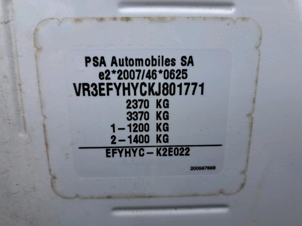 Peugeot PARTNER FOURGON LONG 950 KG BLUEHDI 100 S&S BVM5 PREMIUM 2019