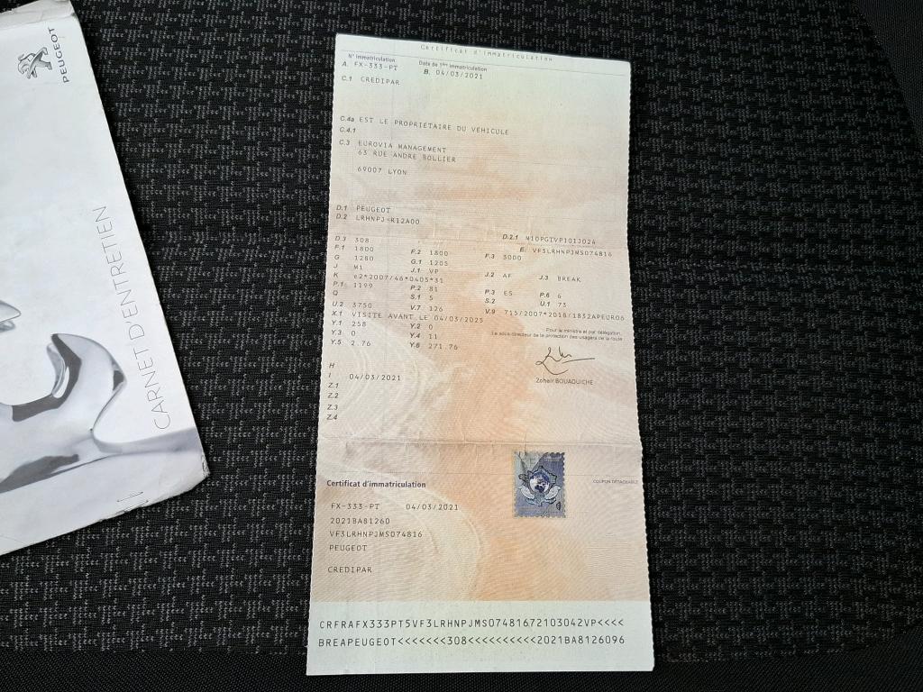 Peugeot 308 SW PureTech 110ch S&S BVM6 Active Pack 2021