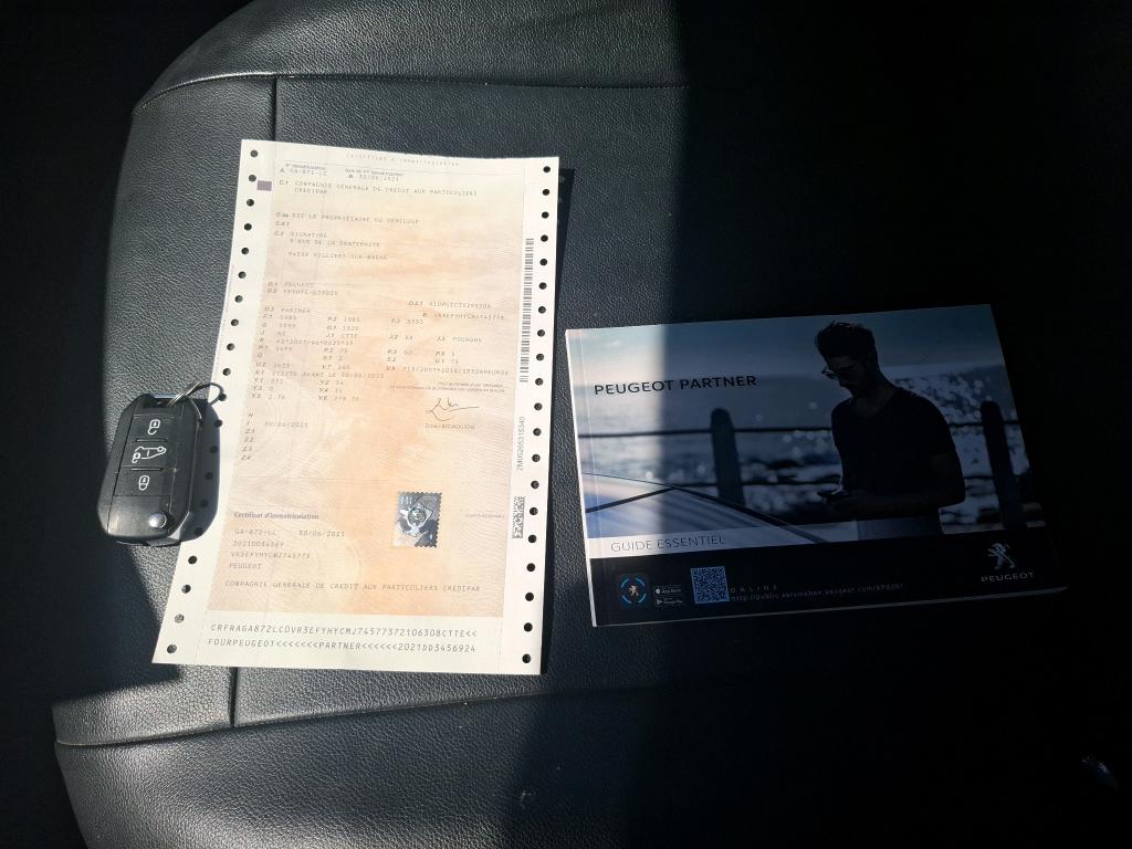 Peugeot PARTNER FOURGON STANDARD 650 KG BLUEHDI 100 S&S BVM5 PREMIUM 2021