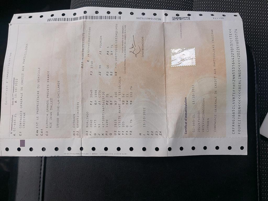 Citroen BERLINGO VAN M 650 BLUEHDI 100 S&S BVM6 CLUB 2022