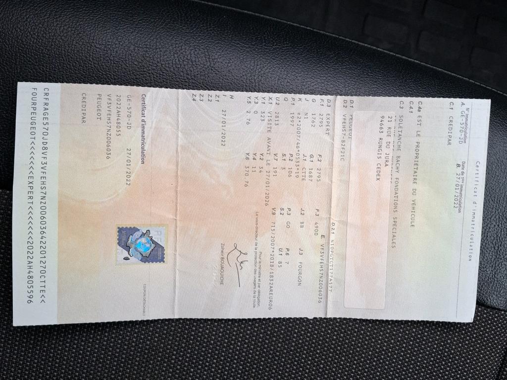 Peugeot EXPERT FGN TOLE STANDARD BLUEHDI 145 S&S EAT8 ASPHALT 2022