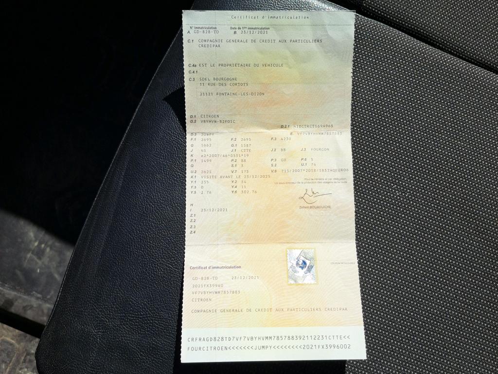 Citroen JUMPY FGN M BLUEHDI 120 S&S BVM6 DRIVER 300 NM 2021