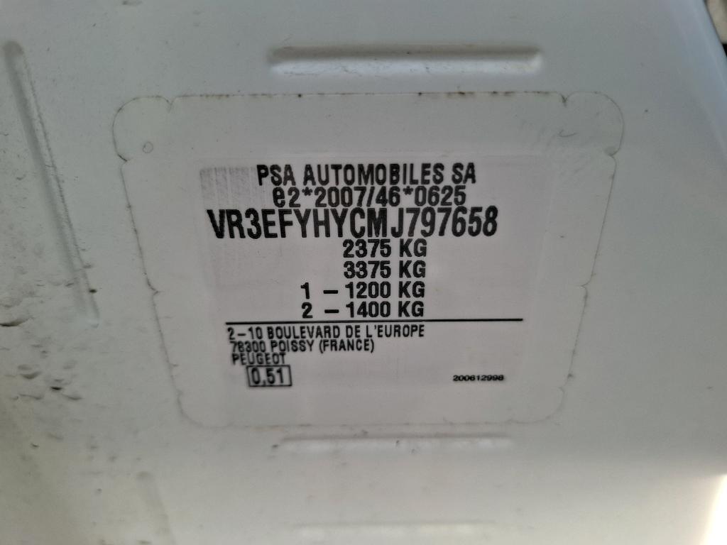 Peugeot PARTNER FOURGON LONG 950 KG BLUEHDI 100 S&S BVM5 ASPHALT 2021