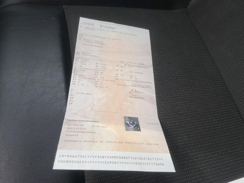 Peugeot EXPERT FGN TOLE STANDARD 1.5 BLUEHDI 120 S&S BVM6 ASPHALT 2021