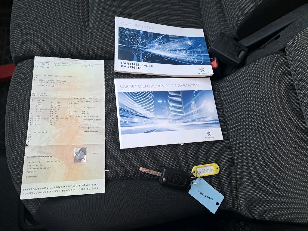 Peugeot PARTNER FOURGON STANDARD 1.6 BLUEHDI 75 BVM5 PREMIUM 2018