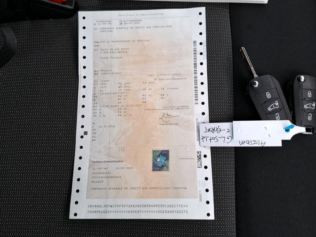 Peugeot EXPERT FGN TOLE LONG ELECTRIQUE 50KWH 136 ASPHALT 2023