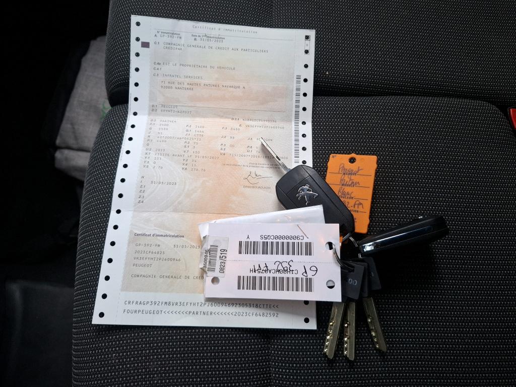 Peugeot PARTNER FOURGON XL 950 KG BLUEHDI 100 S&S BVM6  2023