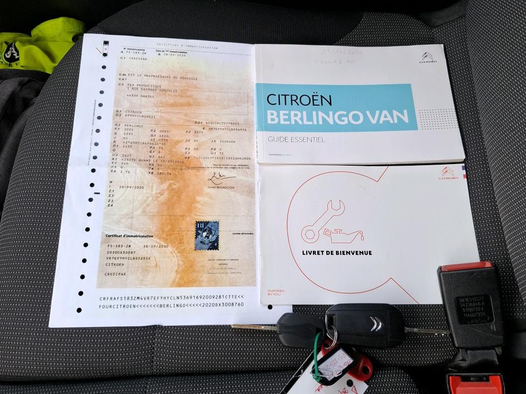 Citroen BERLINGO VAN M 650 BLUEHDI 100 S&S BVM5 CLUB 2020