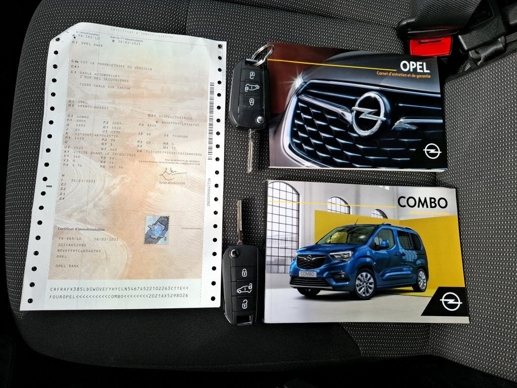 Opel COMBO CARGO 1.5 100 CH S/S L1H1 BVM5 STANDARD PACK CLIM 2021