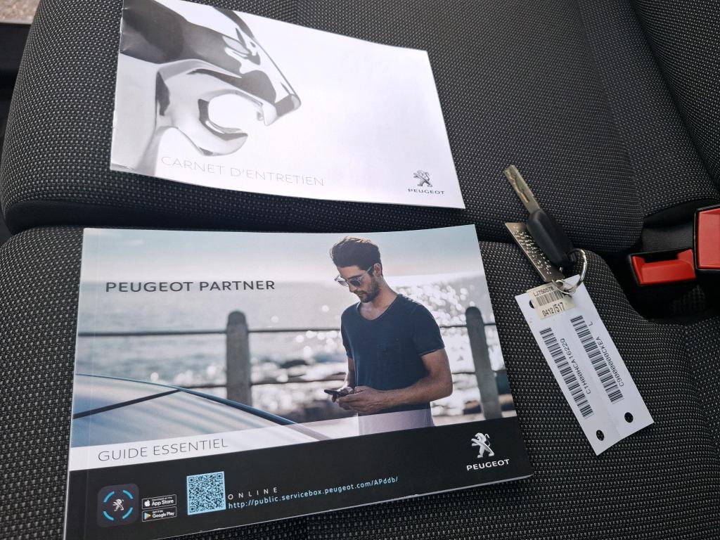 Peugeot PARTNER FOURGON STANDARD 1000 KG BLUEHDI 100 S&S BVM5 GRIP 2020