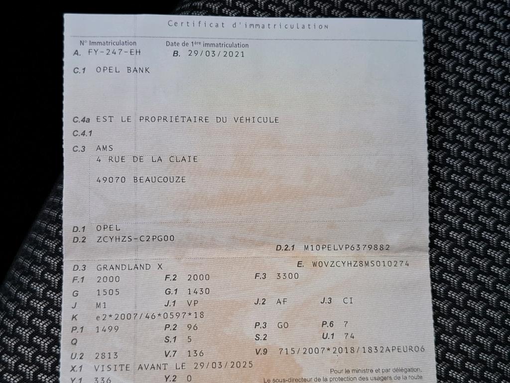 Opel Grandland X 1.5 Diesel 130 ch BVA8 Edition 2021