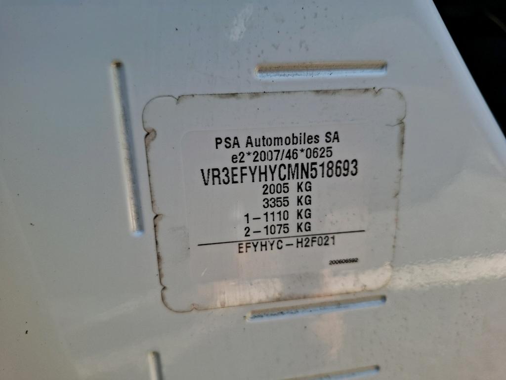 Peugeot PARTNER FOURGON STANDARD 650 KG BLUEHDI 100 S&S BVM5 PREMIUM 2021