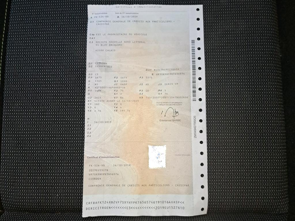 Citroen C3 SOCIETE BLUEHDI 100 S&S BVM FEEL BUSINESS R 2019