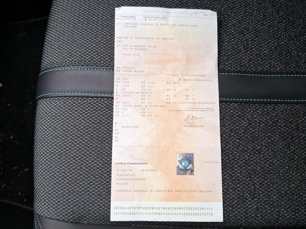 Peugeot 308 BlueHDi 130ch S&S EAT8 Allure 2022