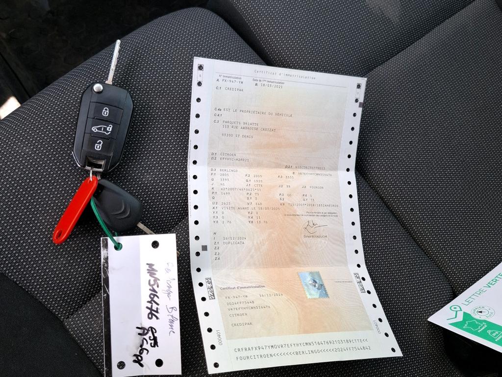 Citroen BERLINGO VAN M 650 BLUEHDI 100 S&S BVM5 CLUB 2021