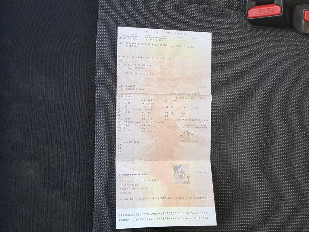 Peugeot EXPERT CA REPLIABLE STANDARD 1.5 BLUEHDI 120 S&S BVM6 PRO 2022