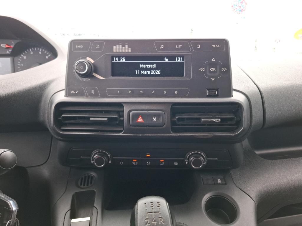 Peugeot PARTNER FOURGON STANDARD 650 KG BLUEHDI 75 BVM5 PREMIUM 2020