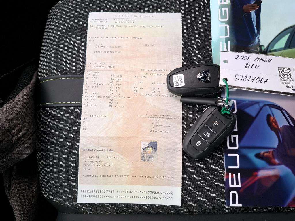 Peugeot 2008 Hybrid 145 ch e-DCS6 GT 2025