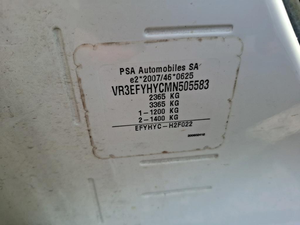 Peugeot PARTNER FOURGON STANDARD 1000 KG BLUEHDI 100 S&S BVM5 ASPHALT 2021